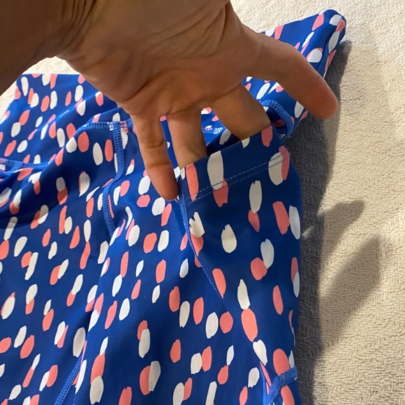 Zyia Cropped Cargo Leggings Tights Colourful Blue Pink - Picture 5 of 12